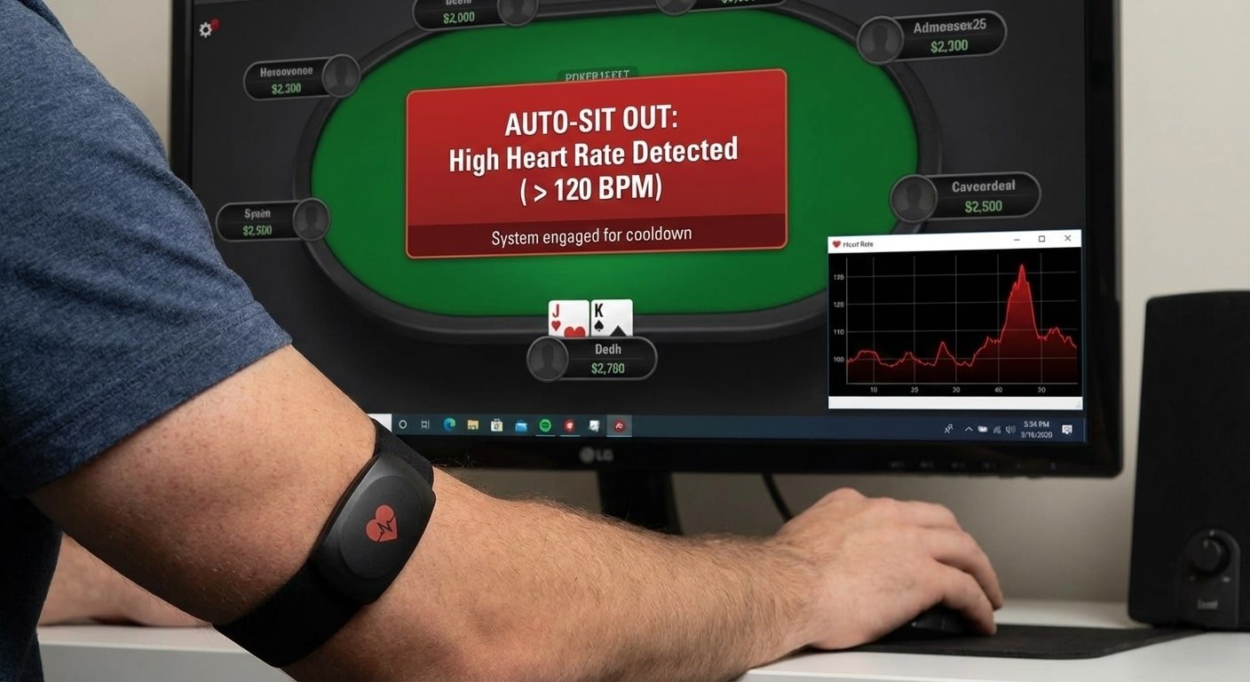 Innovative idea of hooking up heart rate monitor to poker site